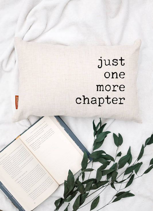 Just One More Chapter Pillow, Book Pillow, Reading Gift