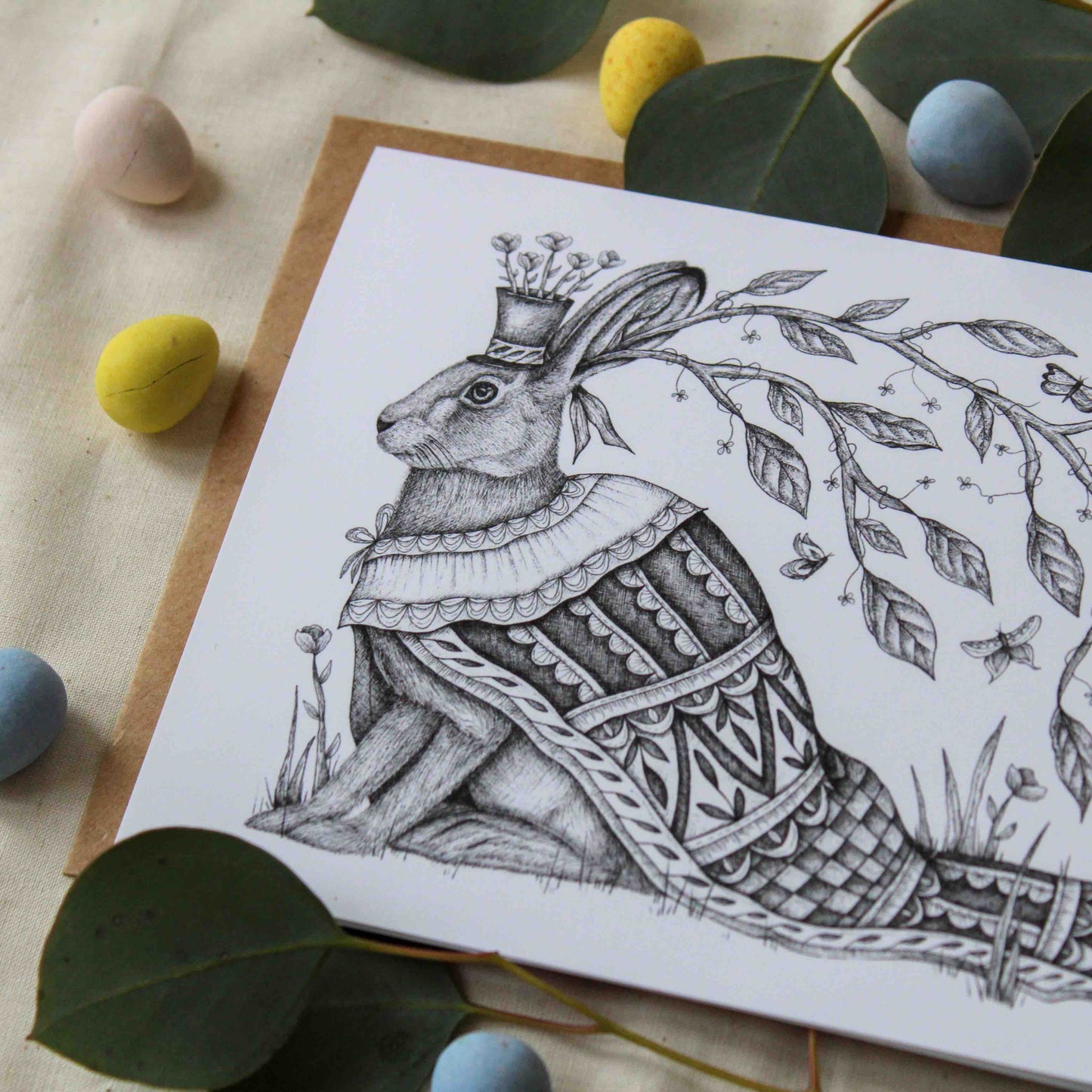 The Flowering Hare | Greeting Card