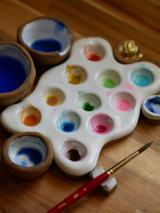 SPLAT Ceramic Artist Paint Palette - Handmade Art Supplies