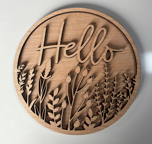 Hello Wildflower Door Hanger DiY