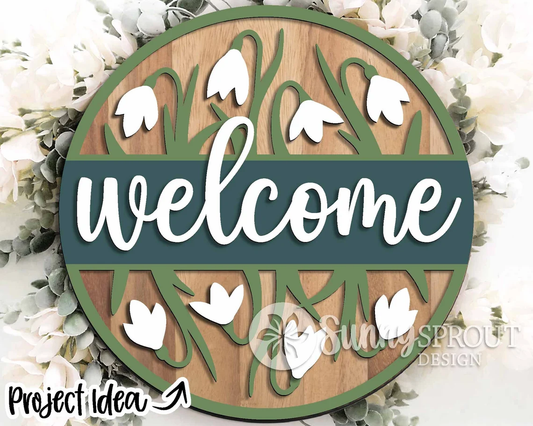 Welcome Sundrop Flower Door Hanger DiY