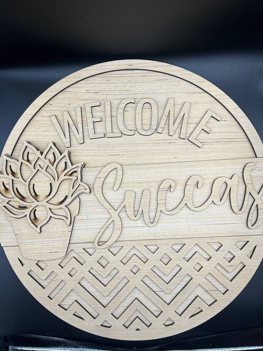 Welcome Succas Door Hanger DiY