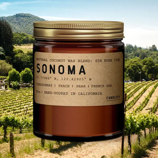 Sonoma: California Scented Candle (Chardonnay, Peach, French