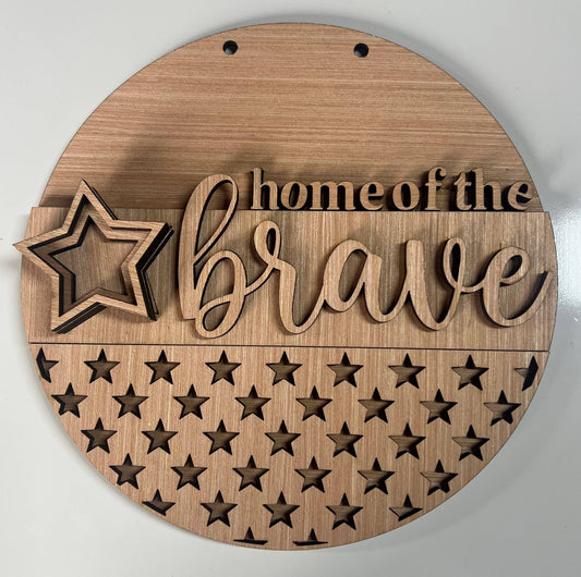 Home of the Brave Door Hanger DiY