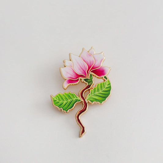 Magnolia (Pink) Floral Enamel Pin